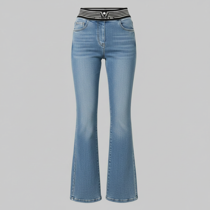 High-Waisted Flared Jeans | Women's Slim Fit Trousers