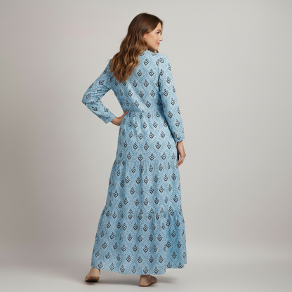 Women's Geometric Tiered Maxi Dress | Summer Dresses