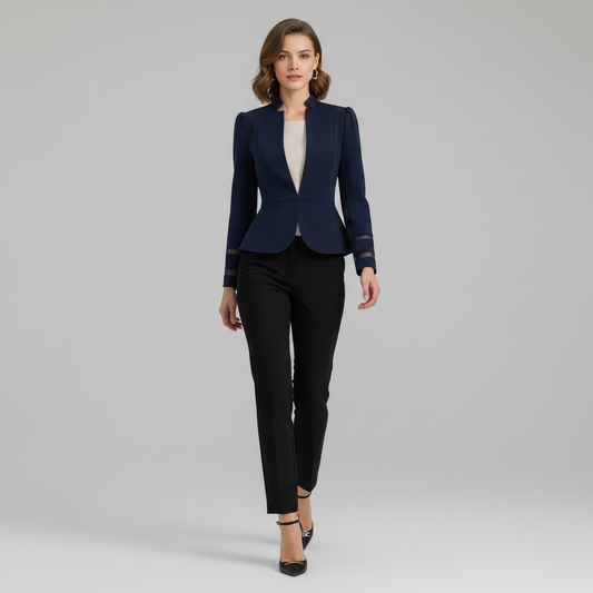 Peplum Blazer | Women's Slim Fit Structured Shoulder