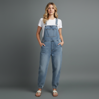 Blue Denim Overalls for Women | Casual Fit