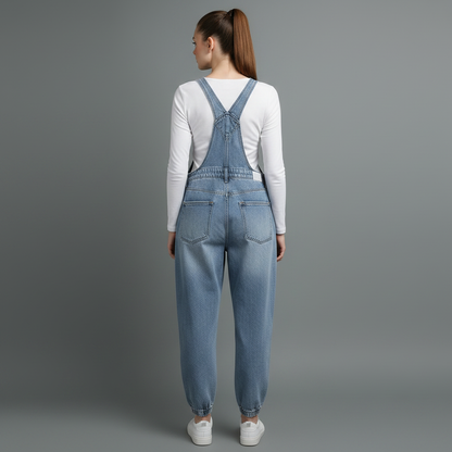 Blue Denim Overalls for Women | Casual Fit