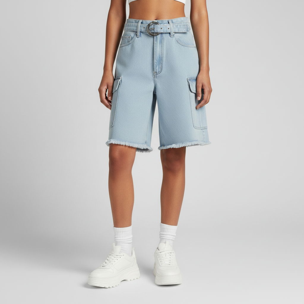 Retro Denim Shorts | Women's Loose Fit Jean Shorts