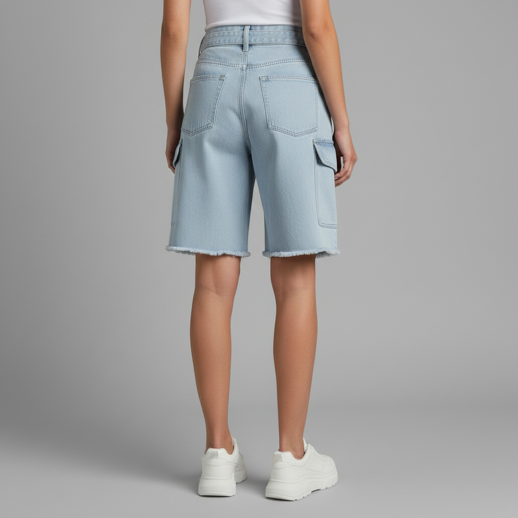 Retro Denim Shorts | Women's Loose Fit Jean Shorts