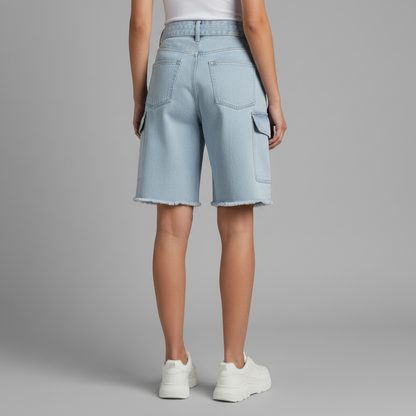 Retro Denim Shorts | Women's Loose Fit Jean Shorts