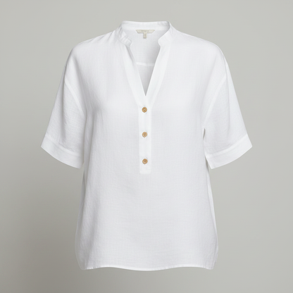 Linen-Blend Blouse | Women's Summer Top
