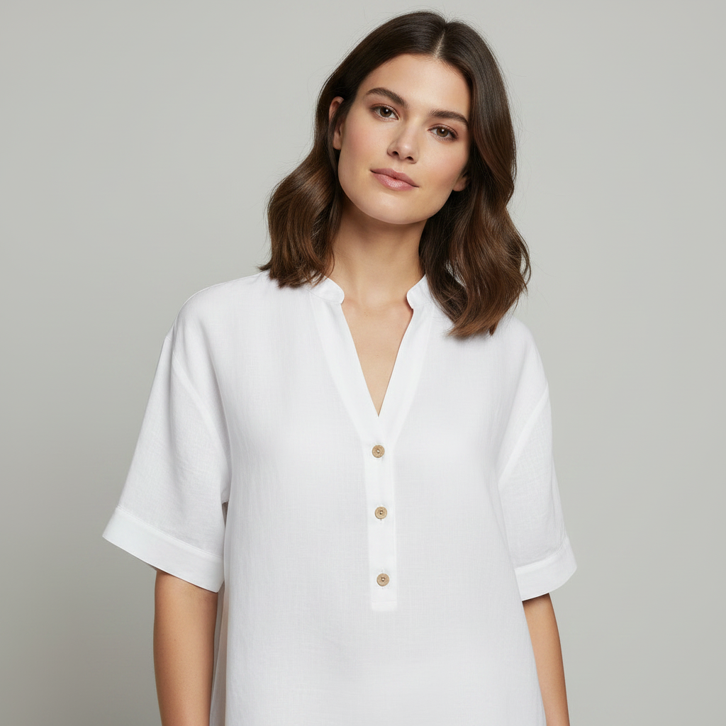 Linen-Blend Blouse | Women's Summer Top