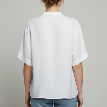 Linen-Blend Blouse | Women's Summer Top