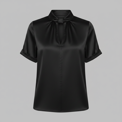 Satin Blouse with Keyhole Neckline | Blouses for Women