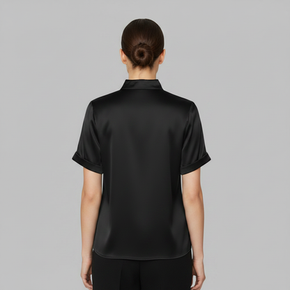 Satin Blouse with Keyhole Neckline | Blouses for Women