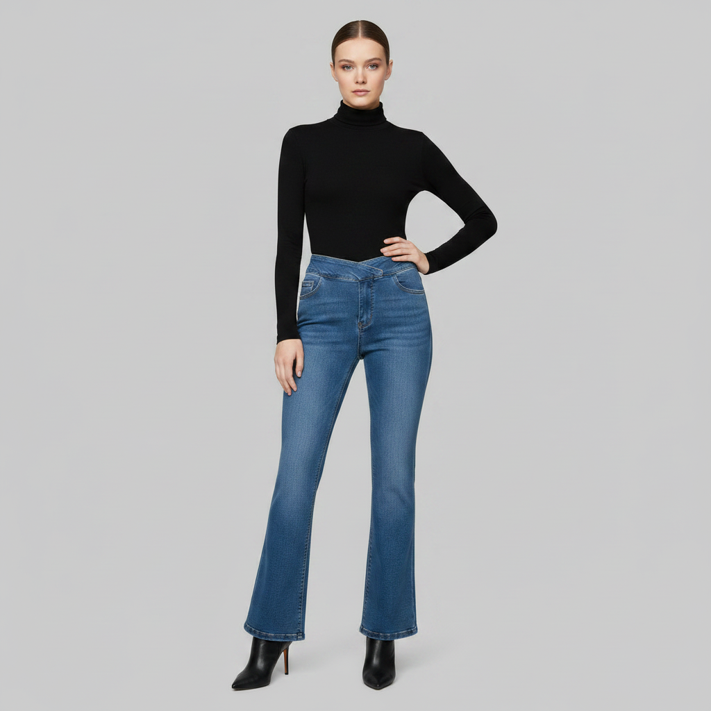 Helena | Women's High Waist Flared Jeans