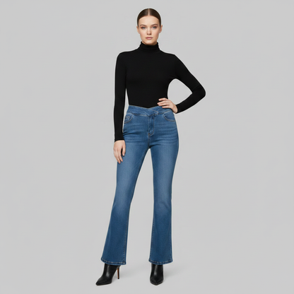 Helena | Women's High Waist Flared Jeans
